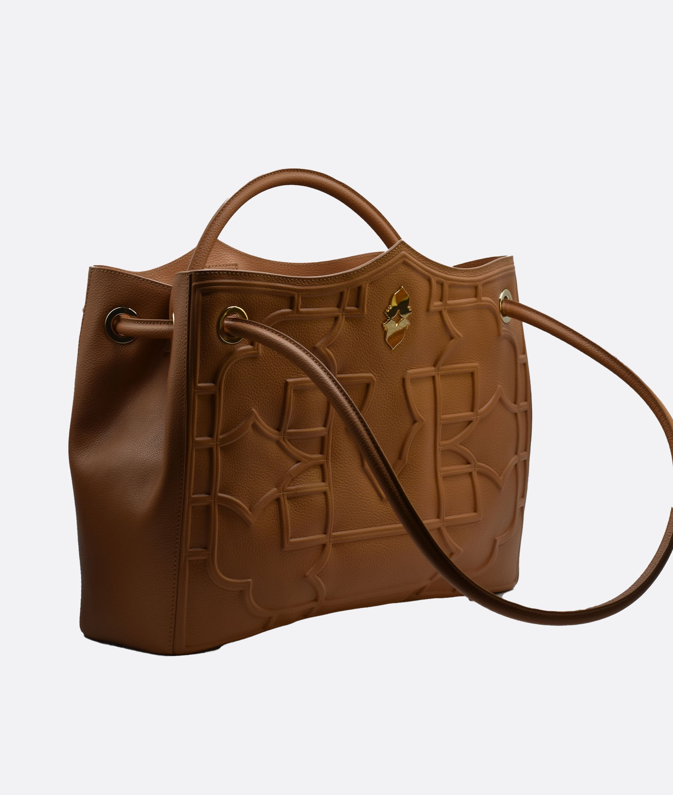 Vittoria Sand Handbag_ Calfskin Leather_made in Italy_Venice